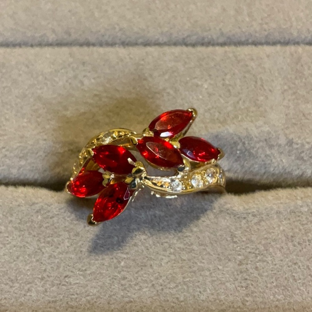 Gold plated sterling silver ring